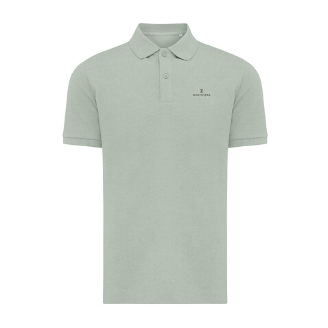 IQONIQ Yosemite Piqué-Poloshirt aus recycelter Baumwolle Iceberg green bedrucken, Art.-Nr. T9200.023.5XL