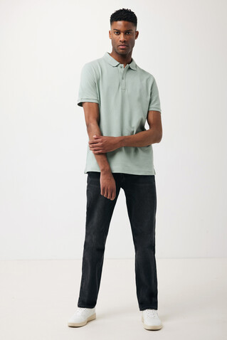 IQONIQ Yosemite Piqué-Poloshirt aus recycelter Baumwolle Iceberg green bedrucken, Art.-Nr. T9200.023.5XL