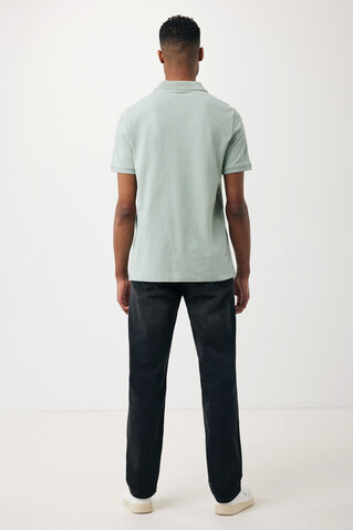 IQONIQ Yosemite Piqué-Poloshirt aus recycelter Baumwolle Iceberg green bedrucken, Art.-Nr. T9200.023.5XL
