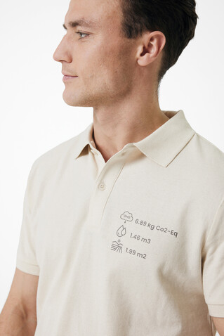 IQONIQ Yosemite Piqué-Poloshirt aus recycelter Baumwolle natural raw bedrucken, Art.-Nr. T9200.018.XS