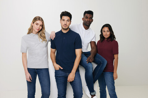 IQONIQ Yosemite Piqué-Poloshirt aus recycelter Baumwolle natural raw bedrucken, Art.-Nr. T9200.018.XS
