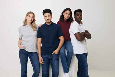IQONIQ Yosemite Piqué-Poloshirt aus recycelter Baumwolle natural raw bedrucken, Art.-Nr. T9200.018.XS