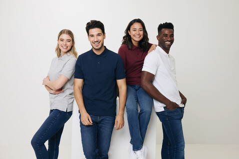 IQONIQ Yosemite Piqué-Poloshirt aus recycelter Baumwolle natural raw bedrucken, Art.-Nr. T9200.018.XS