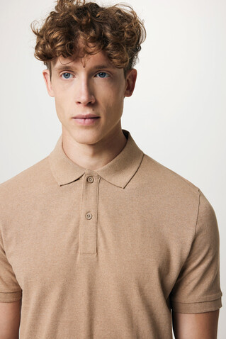 IQONIQ Yosemite Piqué-Poloshirt aus recycelter Baumwolle heather brown bedrucken, Art.-Nr. T9200.017.L IQONIQ Yosemite Piqué-Poloshirt aus recycelter Baumwolle heather brown bedrucken, Art.-Nr. T9200.017.L