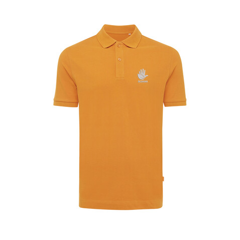 IQONIQ Yosemite Piqué-Poloshirt aus recycelter Baumwolle sundial orange bedrucken, Art.-Nr. T9200.012.S