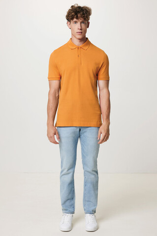 IQONIQ Yosemite Piqué-Poloshirt aus recycelter Baumwolle sundial orange bedrucken, Art.-Nr. T9200.012.S