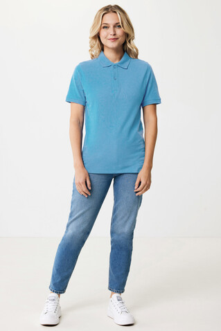 IQONIQ Yosemite Piqué-Poloshirt aus recycelter Baumwolle tranquil blue bedrucken, Art.-Nr. T9200.010.5XL