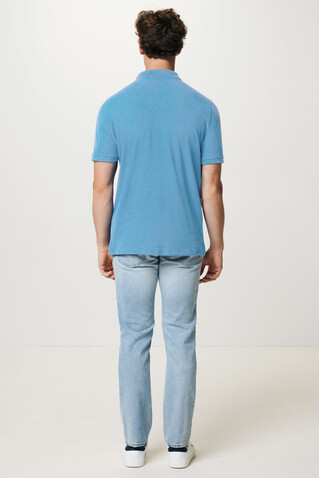 IQONIQ Yosemite Piqué-Poloshirt aus recycelter Baumwolle tranquil blue bedrucken, Art.-Nr. T9200.010.5XL