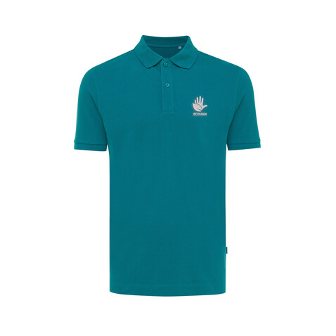 IQONIQ Yosemite Piqué-Poloshirt aus recycelter Baumwolle verdigris bedrucken, Art.-Nr. T9200.009.XL