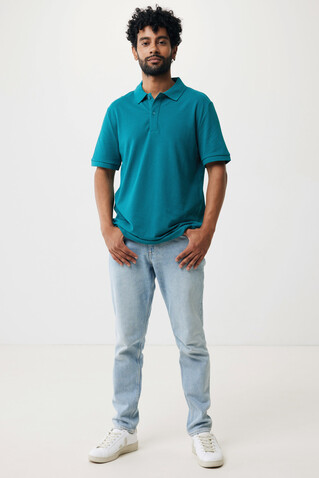 IQONIQ Yosemite Piqué-Poloshirt aus recycelter Baumwolle verdigris bedrucken, Art.-Nr. T9200.009.XL