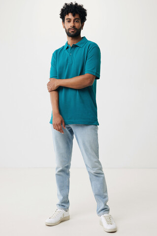 IQONIQ Yosemite Piqué-Poloshirt aus recycelter Baumwolle verdigris bedrucken, Art.-Nr. T9200.009.XL