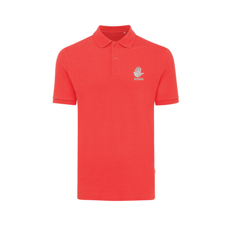 IQONIQ Yosemite Piqué-Poloshirt aus recycelter Baumwolle luscious red bedrucken, Art.-Nr. T9200.008.S