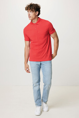 IQONIQ Yosemite Piqué-Poloshirt aus recycelter Baumwolle luscious red bedrucken, Art.-Nr. T9200.008.S
