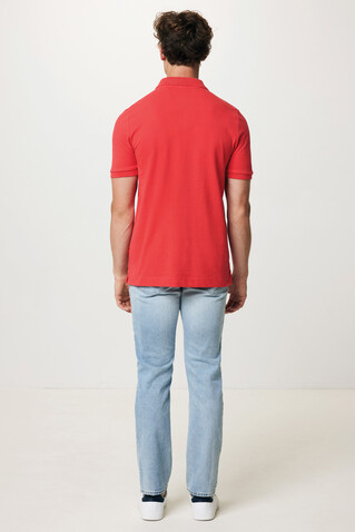 IQONIQ Yosemite Piqué-Poloshirt aus recycelter Baumwolle luscious red bedrucken, Art.-Nr. T9200.008.S