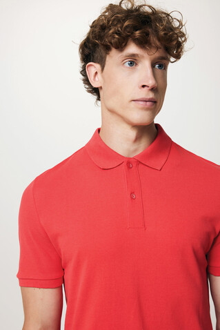 IQONIQ Yosemite Piqué-Poloshirt aus recycelter Baumwolle luscious red bedrucken, Art.-Nr. T9200.008.S