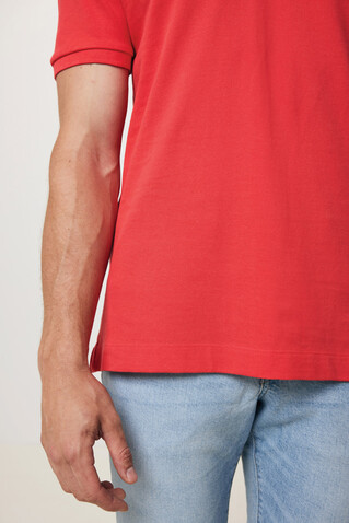 IQONIQ Yosemite Piqué-Poloshirt aus recycelter Baumwolle luscious red bedrucken, Art.-Nr. T9200.008.S