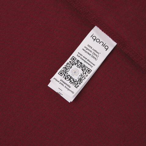 IQONIQ Yosemite Piqué-Poloshirt aus recycelter Baumwolle burgunderrot bedrucken, Art.-Nr. T9200.007.XS