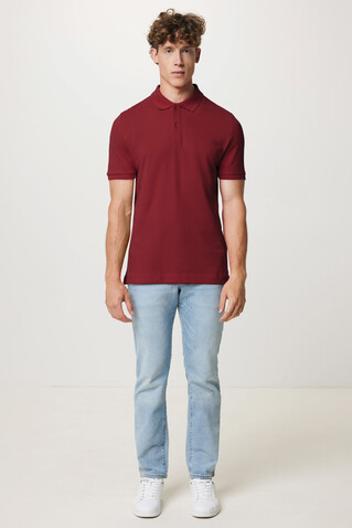 IQONIQ Yosemite Piqué-Poloshirt aus recycelter Baumwolle burgunderrot bedrucken, Art.-Nr. T9200.007.XS