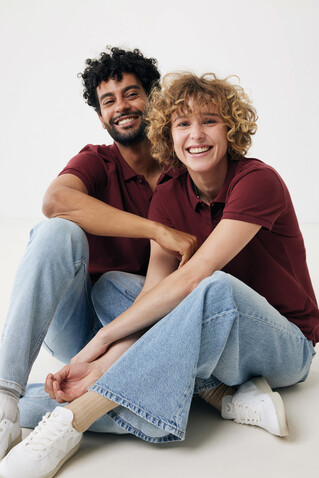 IQONIQ Yosemite Piqué-Poloshirt aus recycelter Baumwolle burgunderrot bedrucken, Art.-Nr. T9200.007.XS