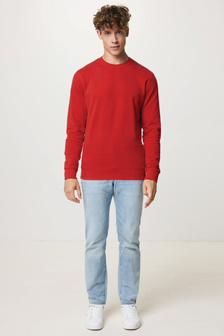 IQONIQ Zion Rundhals-Sweater aus recycelter Baumwolle rot bedrucken, Art.-Nr. T9300.029.L IQONIQ Zion Rundhals-Sweater aus recycelter Baumwolle rot bedrucken, Art.-Nr. T9300.029.L
