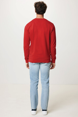 IQONIQ Zion Rundhals-Sweater aus recycelter Baumwolle rot bedrucken, Art.-Nr. T9300.029.L IQONIQ Zion Rundhals-Sweater aus recycelter Baumwolle rot bedrucken, Art.-Nr. T9300.029.L