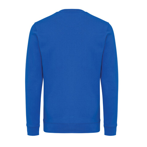 IQONIQ Zion Rundhals-Sweater aus recycelter Baumwolle Königsblau bedrucken, Art.-Nr. T9300.025.XL