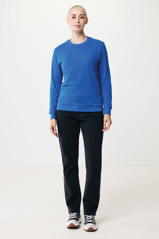 IQONIQ Zion Rundhals-Sweater aus recycelter Baumwolle Königsblau bedrucken, Art.-Nr. T9300.025.XL
