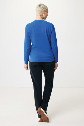 IQONIQ Zion Rundhals-Sweater aus recycelter Baumwolle Königsblau bedrucken, Art.-Nr. T9300.025.XL