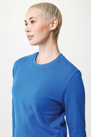 IQONIQ Zion Rundhals-Sweater aus recycelter Baumwolle Königsblau bedrucken, Art.-Nr. T9300.025.XL