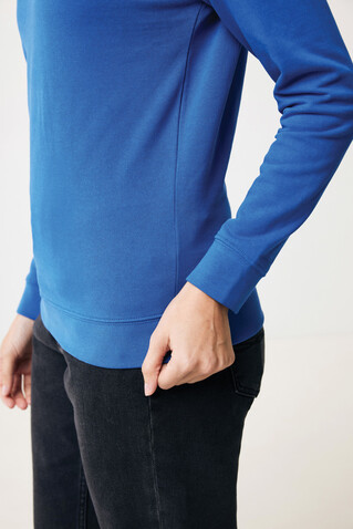 IQONIQ Zion Rundhals-Sweater aus recycelter Baumwolle Königsblau bedrucken, Art.-Nr. T9300.025.XL
