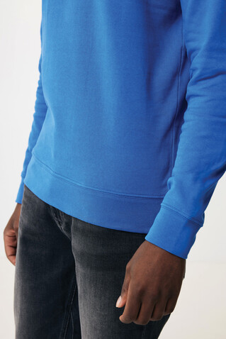 IQONIQ Zion Rundhals-Sweater aus recycelter Baumwolle Königsblau bedrucken, Art.-Nr. T9300.025.XL