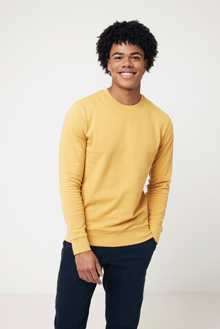IQONIQ Zion Rundhals-Sweater aus recycelter Baumwolle ochre yellow bedrucken, Art.-Nr. T9300.021.M IQONIQ Zion Rundhals-Sweater aus recycelter Baumwolle ochre yellow bedrucken, Art.-Nr. T9300.021.M