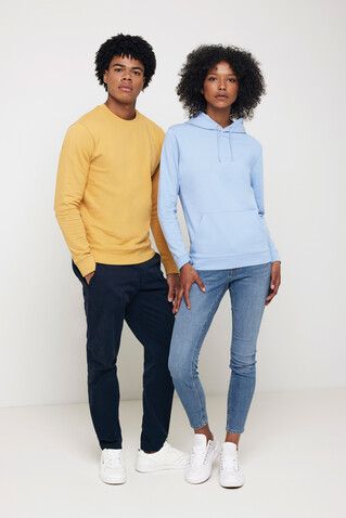 IQONIQ Zion Rundhals-Sweater aus recycelter Baumwolle ochre yellow bedrucken, Art.-Nr. T9300.021.M IQONIQ Zion Rundhals-Sweater aus recycelter Baumwolle ochre yellow bedrucken, Art.-Nr. T9300.021.M