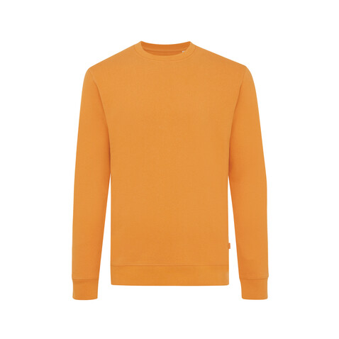 IQONIQ Zion Rundhals-Sweater aus recycelter Baumwolle sundial orange bedrucken, Art.-Nr. T9300.012.XXXL