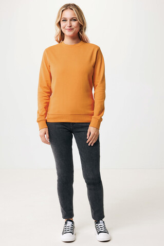 IQONIQ Zion Rundhals-Sweater aus recycelter Baumwolle sundial orange bedrucken, Art.-Nr. T9300.012.XXXL