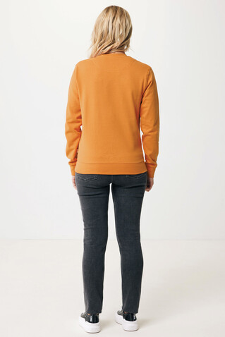 IQONIQ Zion Rundhals-Sweater aus recycelter Baumwolle sundial orange bedrucken, Art.-Nr. T9300.012.XXXL