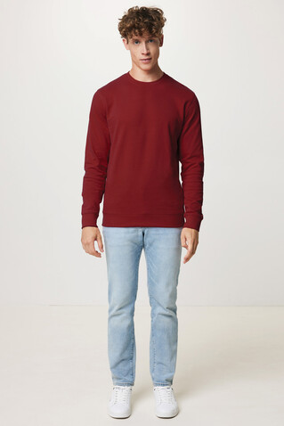 IQONIQ Zion Rundhals-Sweater aus recycelter Baumwolle burgunderrot bedrucken, Art.-Nr. T9300.007.XXS IQONIQ Zion Rundhals-Sweater aus recycelter Baumwolle burgunderrot bedrucken, Art.-Nr. T9300.007.XXS