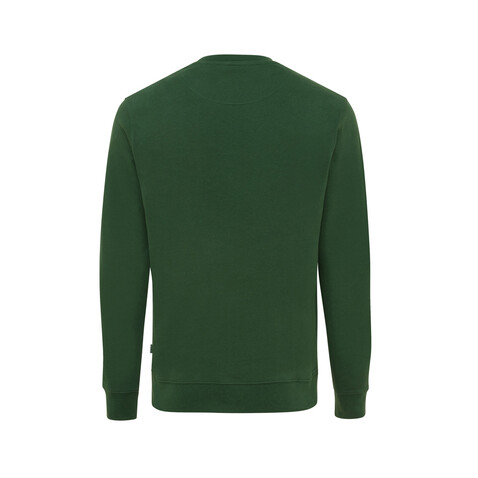 IQONIQ Zion Rundhals-Sweater aus recycelter Baumwolle forest green bedrucken, Art.-Nr. T9300.005.L