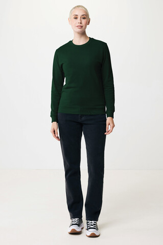 IQONIQ Zion Rundhals-Sweater aus recycelter Baumwolle forest green bedrucken, Art.-Nr. T9300.005.L