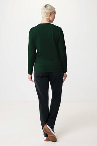 IQONIQ Zion Rundhals-Sweater aus recycelter Baumwolle forest green bedrucken, Art.-Nr. T9300.005.L