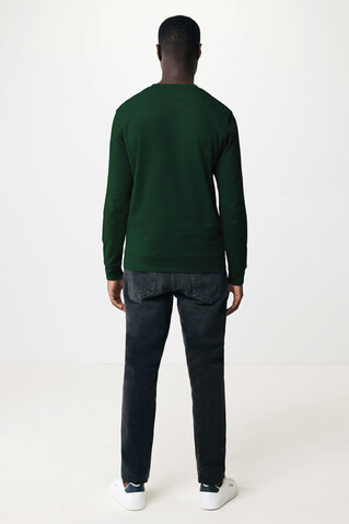 IQONIQ Zion Rundhals-Sweater aus recycelter Baumwolle forest green bedrucken, Art.-Nr. T9300.005.L