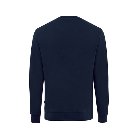IQONIQ Zion Rundhals-Sweater aus recycelter Baumwolle navy blau bedrucken, Art.-Nr. T9300.002.5XL