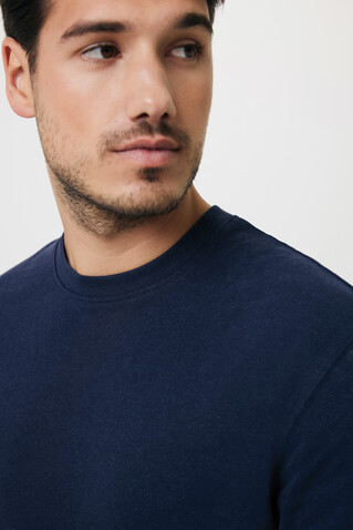 IQONIQ Zion Rundhals-Sweater aus recycelter Baumwolle navy blau bedrucken, Art.-Nr. T9300.002.5XL