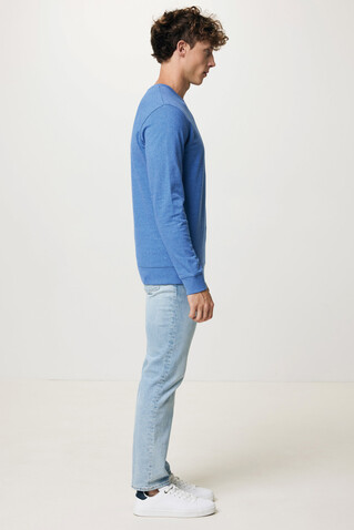 IQONIQ Denali ungefärbt. Rundhals-Sweater aus recycelter BW heather blue bedrucken, Art.-Nr. T9301.024.L IQONIQ Denali ungefärbt. Rundhals-Sweater aus recycelter BW heather blue bedrucken, Art.-Nr. T9301.024.L