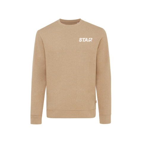 IQONIQ Denali ungefärbt. Rundhals-Sweater aus recycelter BW heather brown bedrucken, Art.-Nr. T9301.017.L IQONIQ Denali ungefärbt. Rundhals-Sweater aus recycelter BW heather brown bedrucken, Art.-Nr. T9301.017.L