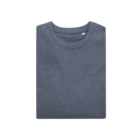 IQONIQ Denali ungefärbt. Rundhals-Sweater aus recycelter BW heather navy bedrucken, Art.-Nr. T9301.016.XL