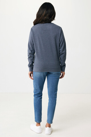 IQONIQ Denali ungefärbt. Rundhals-Sweater aus recycelter BW heather navy bedrucken, Art.-Nr. T9301.016.XL