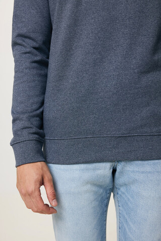 IQONIQ Denali ungefärbt. Rundhals-Sweater aus recycelter BW heather navy bedrucken, Art.-Nr. T9301.016.XL