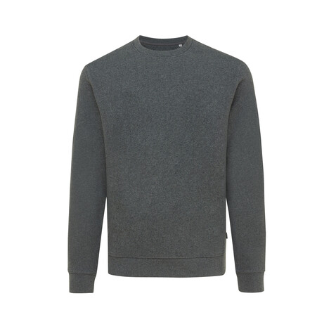 IQONIQ Denali ungefärbt. Rundhals-Sweater aus recycelter BW heather anthracite bedrucken, Art.-Nr. T9301.014.S