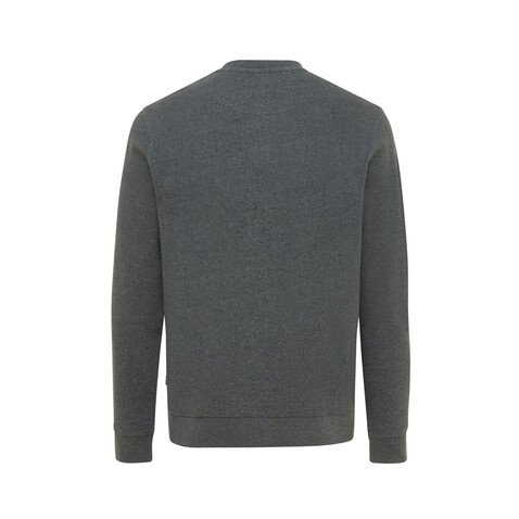 IQONIQ Denali ungefärbt. Rundhals-Sweater aus recycelter BW heather anthracite bedrucken, Art.-Nr. T9301.014.S